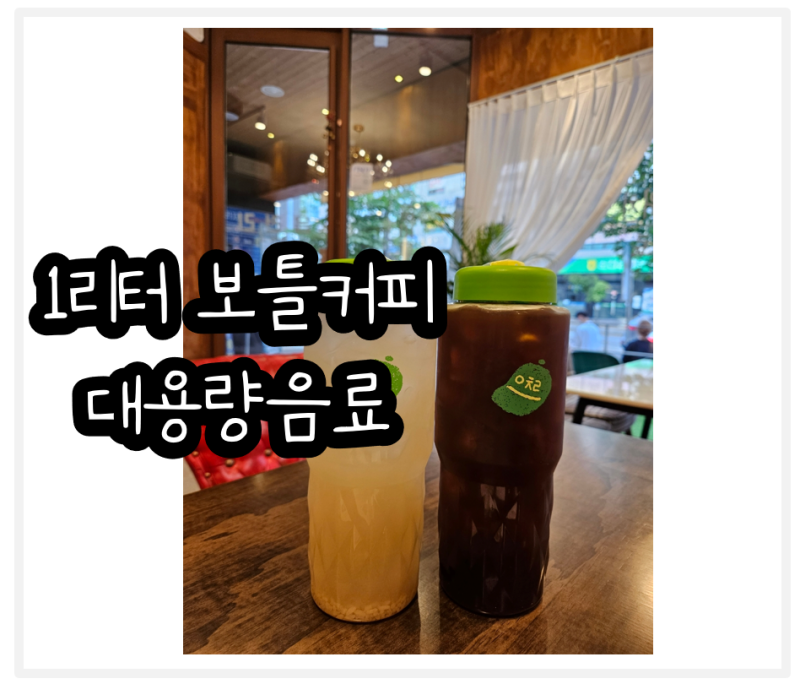 1리터 보틀커피 리유저블텀블러 대용량 1리터보틀음료 가성비최고