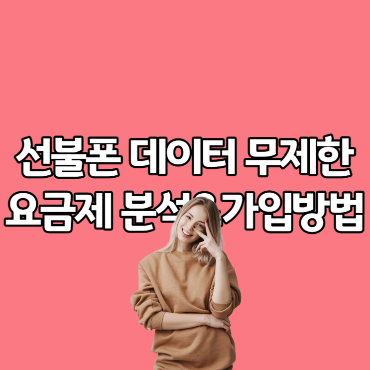  충주선불폰 데이터 중심 요금제 종류와 개통방법