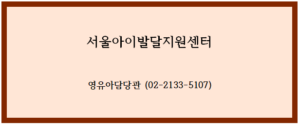 서울아이발달지원센터 서울아이발달지원센터
