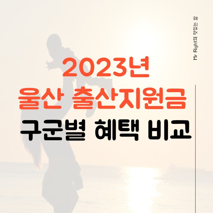 2023년 울산 출산지원금, 구군별 혜택 비교