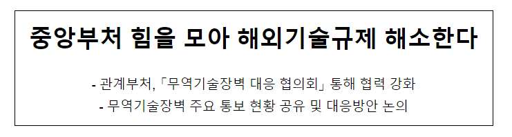 중앙부처 힘을 모아 해외기술규제 해소한다_산업통상자원부