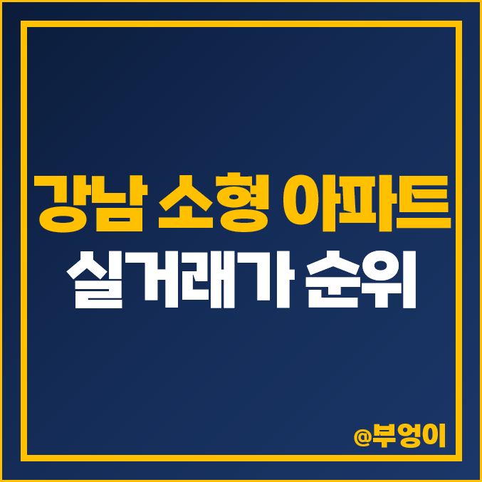 서울 강남구 소형 아파트 매매 가격 순위 : 실거래가 및 평당 제일 비싼 부동산 시세 (개포 주공, 대치 아이파크, 삼성동 센트럴, 래미안 도곡)