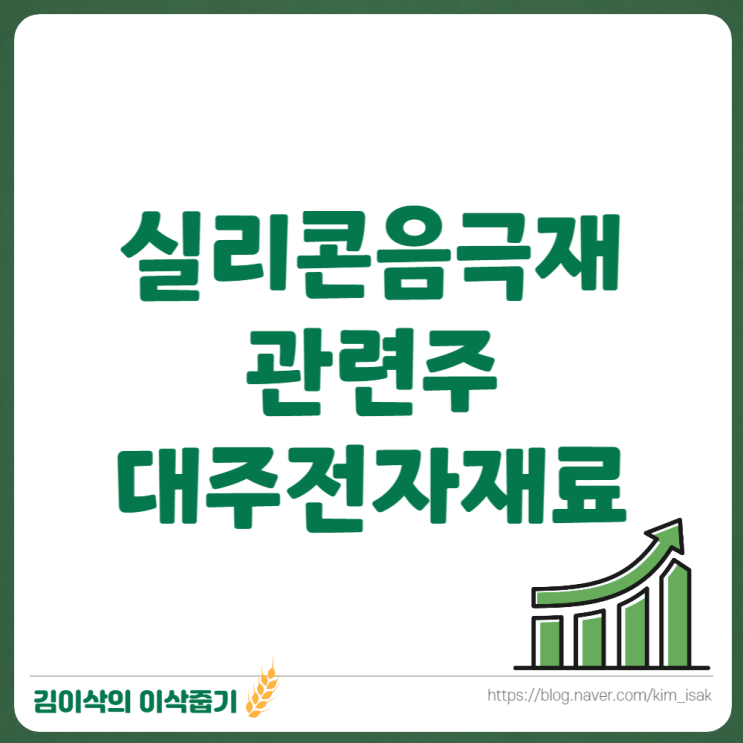  실리콘음극재 관련주 대주전자재료 주가 전망