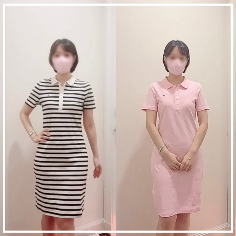 타미힐피거 슬림 피케 폴로 원피스 2종 입어보기