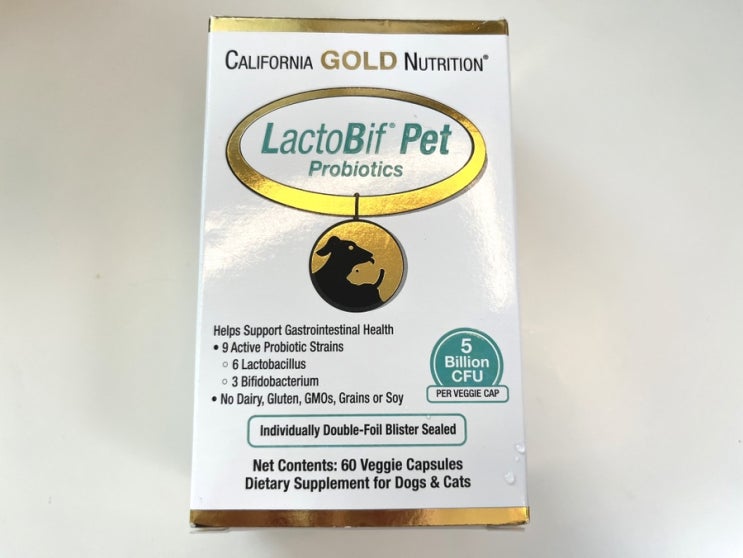 강아지유산균 캘리포니아 락토비프펫 LactoBif 프로바이오틱스 50억 고양이 아이허브