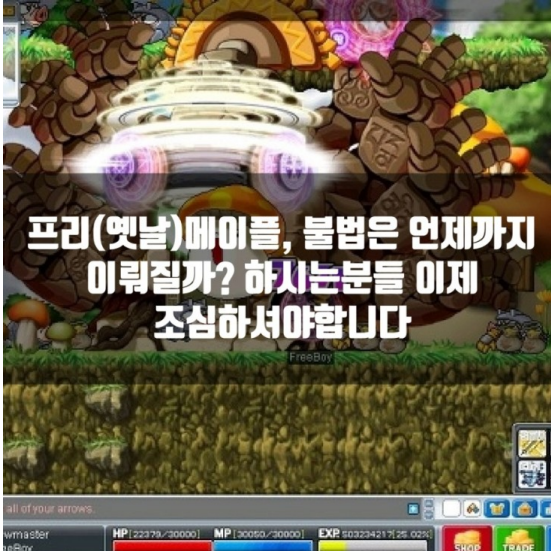 프리(옛날)메이플, 불법은 언제까지 이어질까? 프리(옛날)메이플, 불법은 언제까지 이어질까?