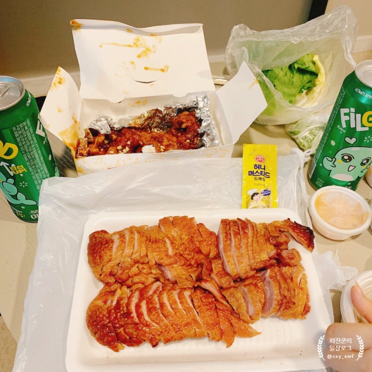 인천 3대 닭강정 맛집 신포동 닭강정에서 맛있는 오리 바베큐도 먹어보세요