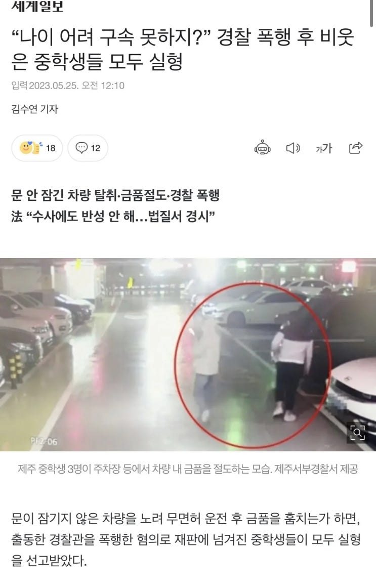 “나이 어려 구속 못하지?” 경찰 폭행 후 비웃은 중학생들 모두 실형