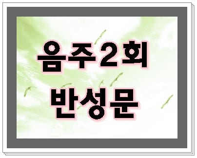  음주운전 2회 이진아웃 반성문 필수이기에