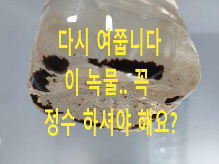 지하수녹물 너무심함, 경기 고양시, 공장주택 지하수 녹물필터 추천 답변.