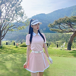 예쁜 여성 골프웨어 브랜드 추천 벤제프 골프티셔츠 골프스커트 모자 코디 라운딩룩