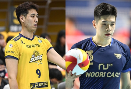 남자<b>배구</b> KB손해보험 한성정 <b>우리카드</b> 황승빈 1:1트레이드