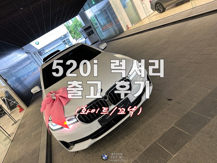  520i 럭셔리 출고 후기 (화이트/꼬냑시트) _ 가격, 프로모션, 옵션