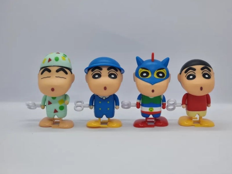 짱구는 못말려 태엽 피규어 4종