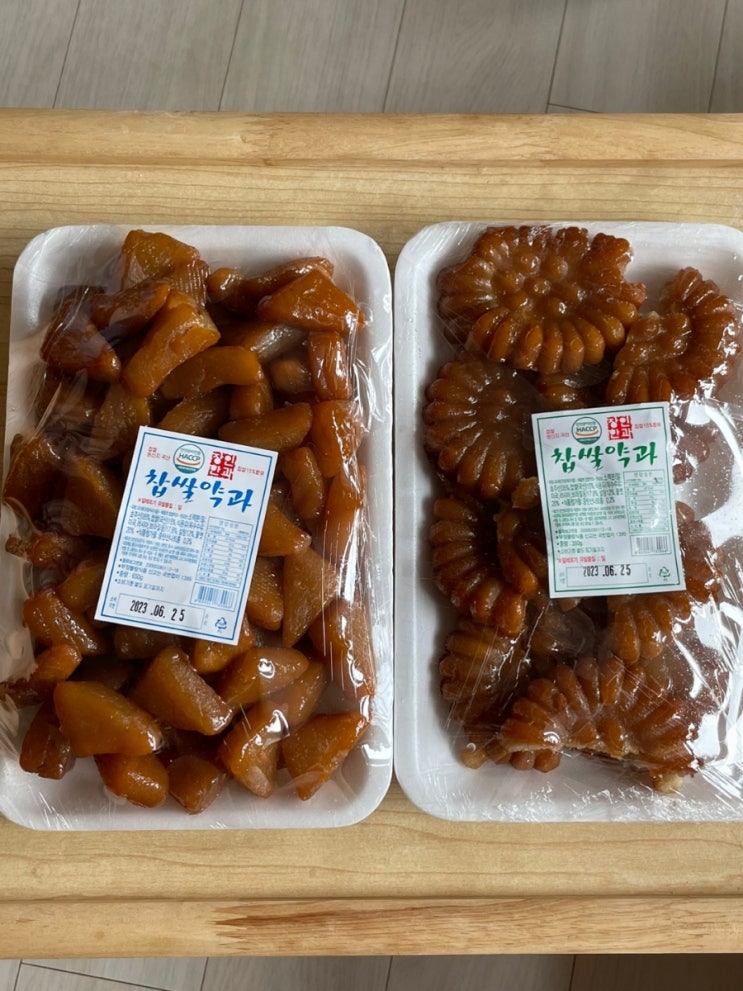  약과 비교: 장인약과 버들골약과 cu이웃집통통이, gs행운약과
