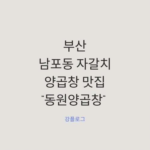  부산 남포동 맛집 자갈치시장 양곱창 골목 이런 게 노포 감성이지 동원양곱창