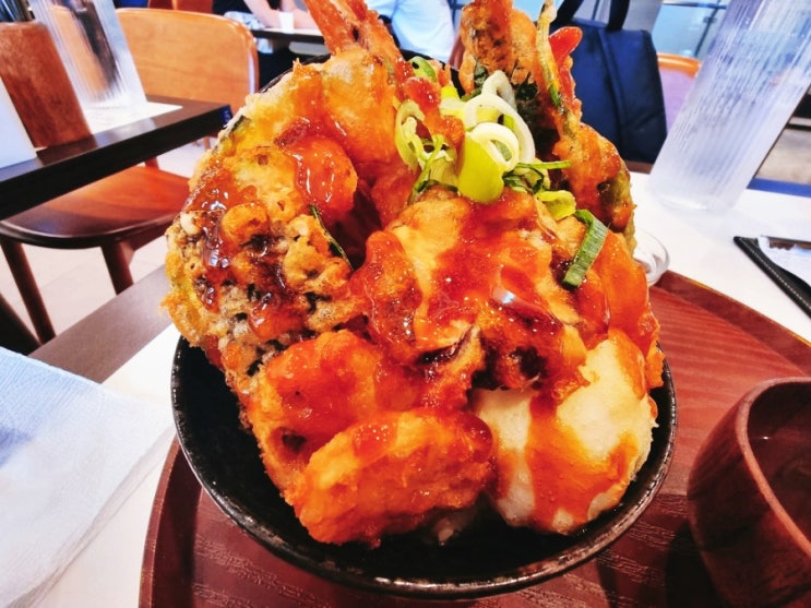  양 많고 바삭한 텐동 온기정 용산 아이파크몰