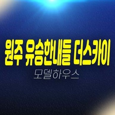 05-28 원주혁신도시 유승한내들 더스카이 계약금5% 반곡동 미분양아파트 줍줍 분양가격 37평,45평 잔여세대 모델하우스 방문예약!