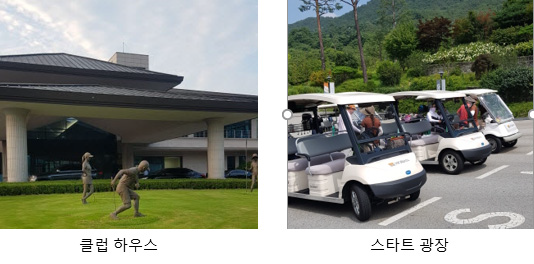  골프장의 종류(컨트리클럽, 골프클럽), 골프장 시설구성(클럽 하우스, 스타트 하우스,스타트 광장,골프 연습 시설, 주차 시설, 레저 및 숙박 시설)