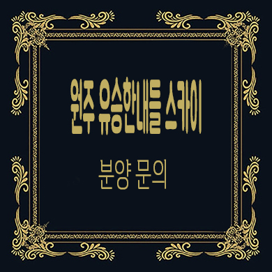  원주 유승한내들 스카이 미분양아파트 혁신도시 줍줍 잔여세대 분양가 문의