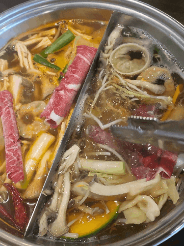  38가지의 신선한 샐러드바 검단 샤브샤브 맛집 샤브마리