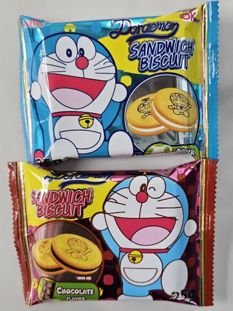  편의점간식 꼭 사세요~! 쟁여두고 먹어도 좋을 가성비 비상식량 도라에몽샌드위치비스킷