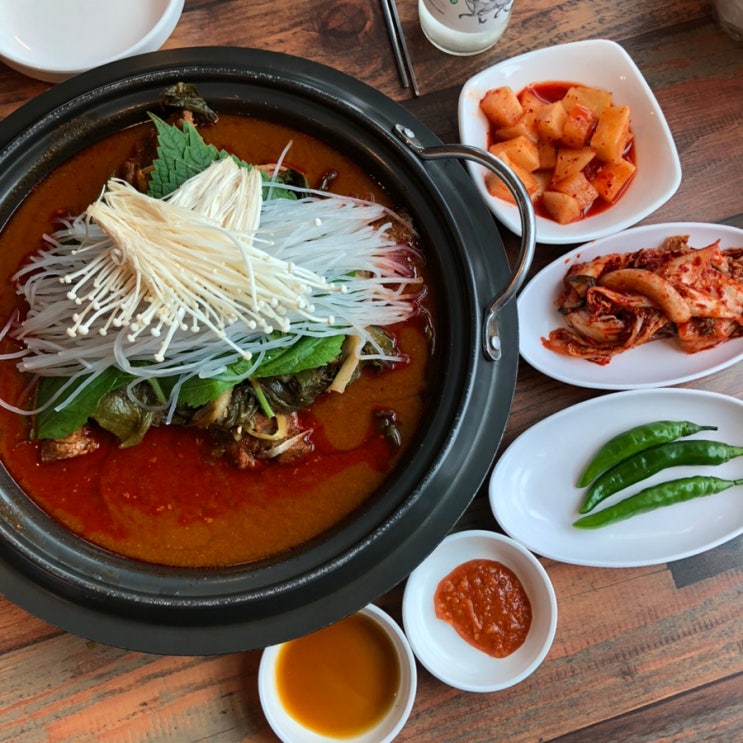  송도 감자탕 맛집 청기와감자탕 해장하러 갔다가 해장술
