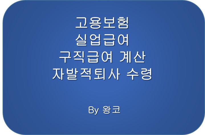  고용보험 실업급여 구직급여 예상 지급액 계산