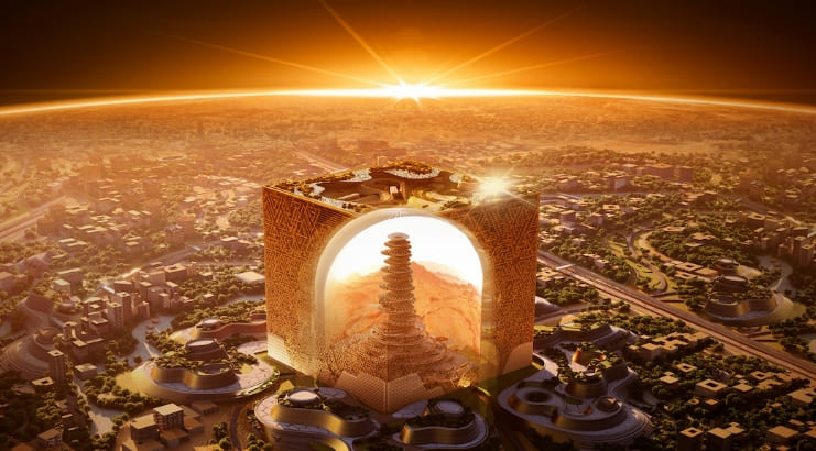  사우디 리야드의 거대한 규브 마천루, 미래형 도심 중심 될 것 VIDEO: The Mukaab: A Gateway to Another World