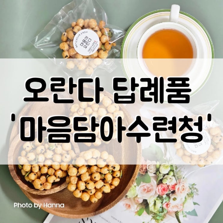  오란다 답례품 '마음담아수련청' 수제 오란다