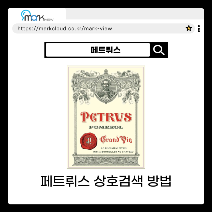  페트뤼스 로고를 활용한 마크뷰 로고검색 기능 설명