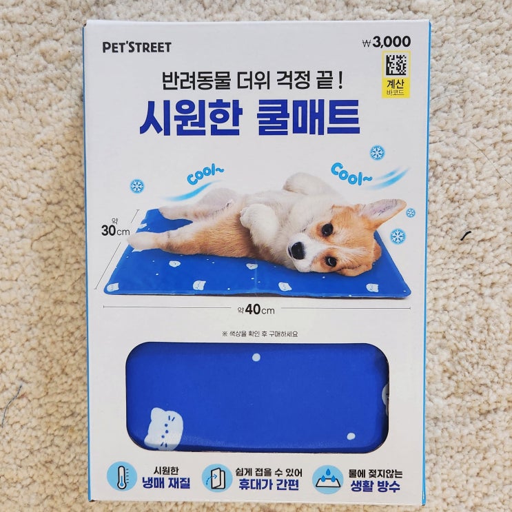  무더울 올여름엔 다이소 강아지 쿨매트
