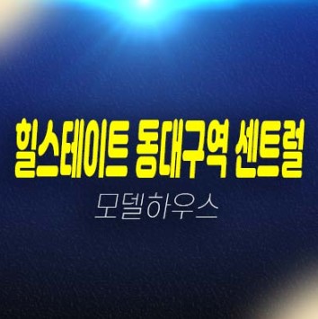 힐스테이트 동대구 센트럴 신천동 미분양아파트,오피스텔 잔여세대 분양가격 신축공사 투자자,실거주 평형타입 부동산 분양상품 공급! 주택전시관 예약상담!