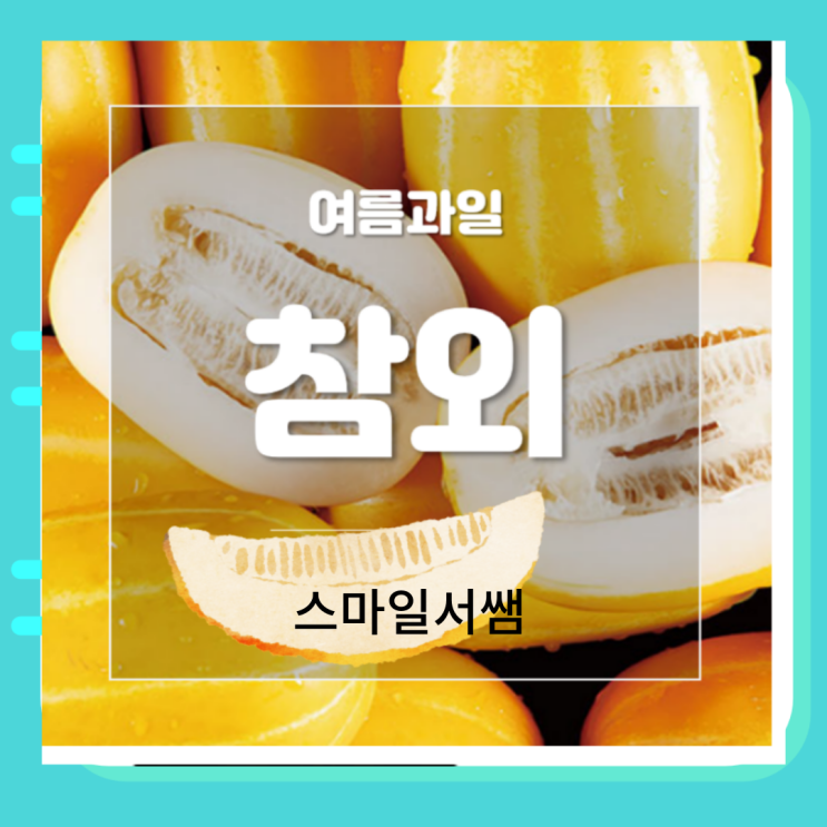  참외 칼로리와 효능, 제철 과일 먹고 다이어트 성공해 보자.