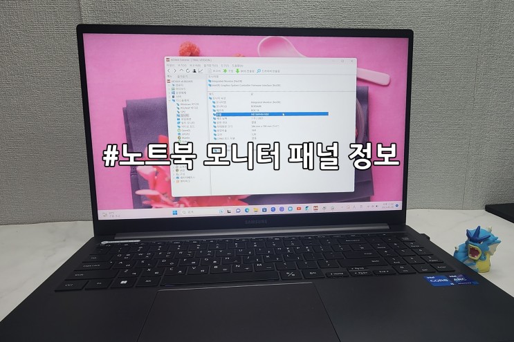 노트북 모니터 패널 정보 : 삼성 갤럭시북 NT750 화면 밝기 확인