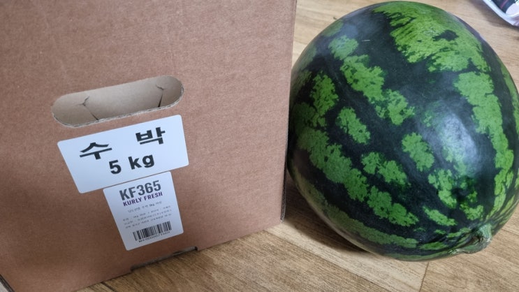  [리뷰] 마켓컬리 수박 "당도선별 5kg 이상" : 언제 구입해도 맛있는 수박