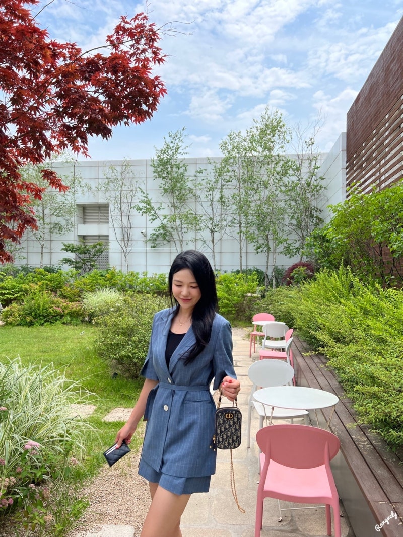 바이린샵 라인어디션 여름 여자정장 셋업 황금연휴룩, 결혼식하객룩