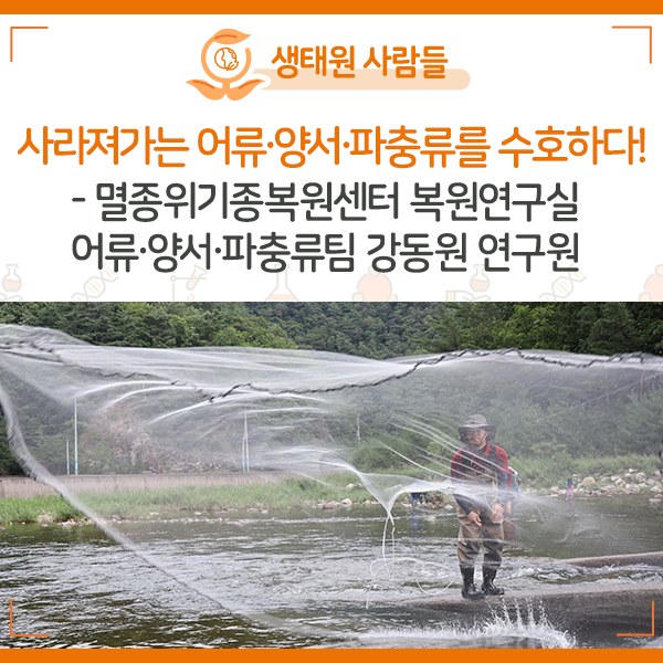 [NIE 탐구생활] 사라져가는 어류·양서·파충류를 수호하다! - 멸종위기종복원센터 복원연구실 어류·양서·파충류팀 강동원 연구원