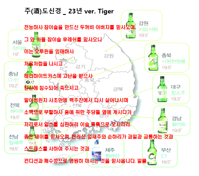  주(酒)도신경_ 종교적인 부분과 관계 없으며 어릴때 ....