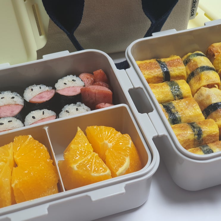  도시락메뉴로 좋은 김밥(소시지김밥 계란말이김밥)