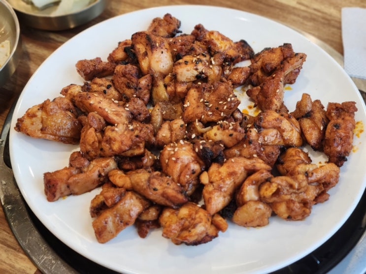  구워주는 숯불닭갈비 범계맛집 신화계