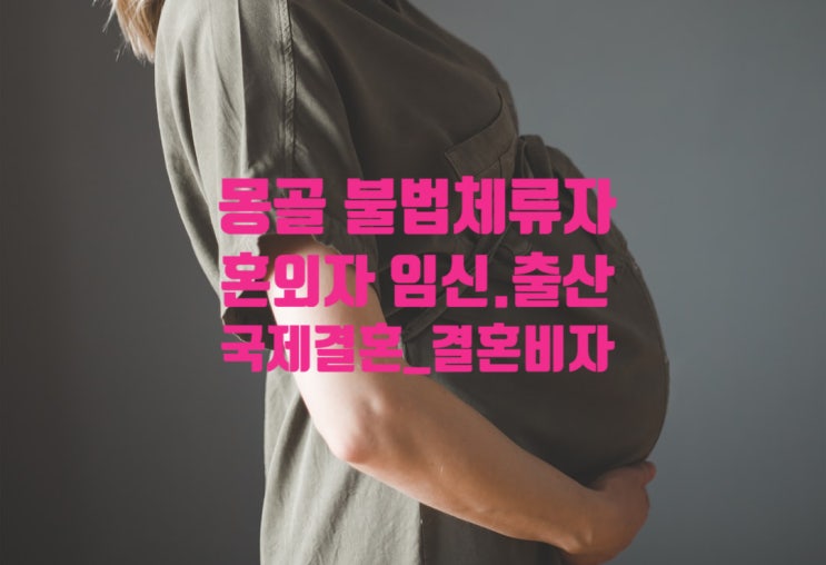 몽골인여자친구_국제결혼_혼외자녀 임신.출산_불법체류자_F6_결혼비자