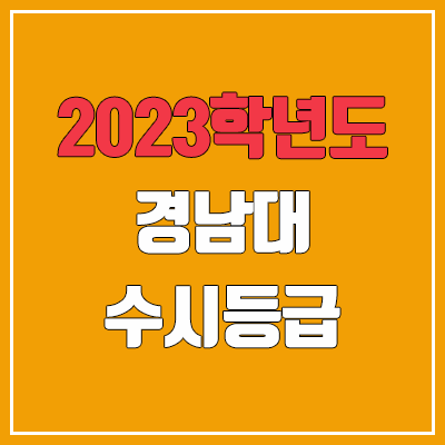 2023 경남대 수시등급 (예비번호, 경남대학교)