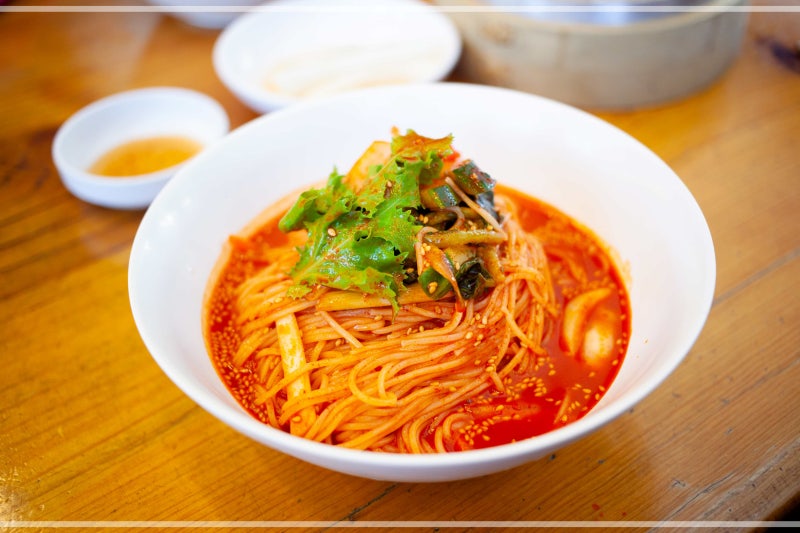 실곤약 요리법 다이어트 할 때는 실곤약 비빔국수