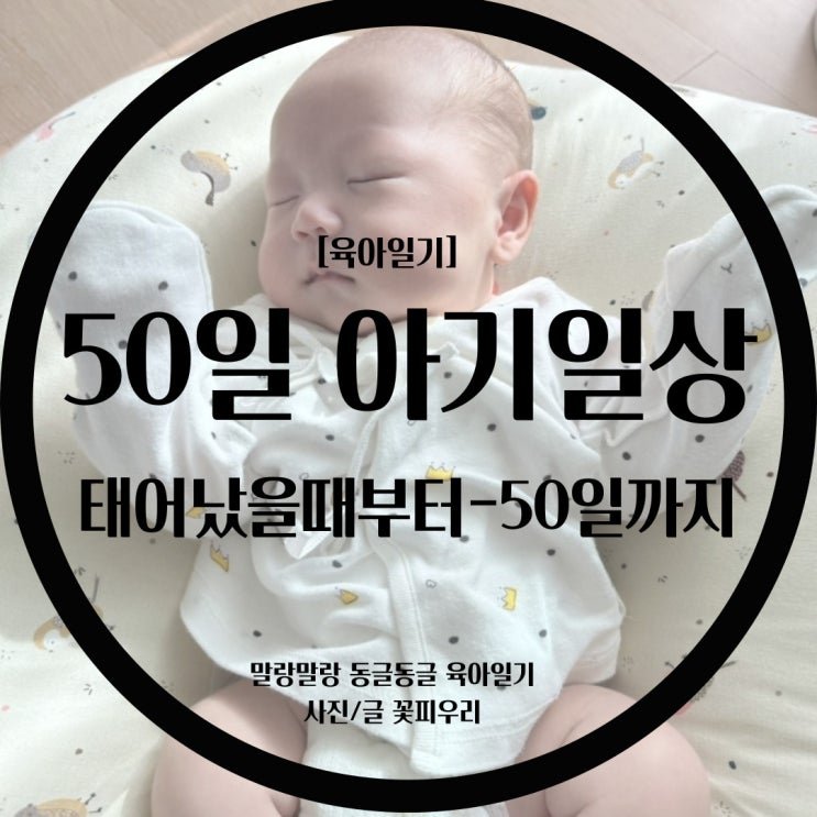  [육아일기] 50일아기 / 아기일상 / 50일기념글 / 세현이일기