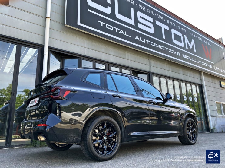  BMW X3 20i 블랙유광 휠도색