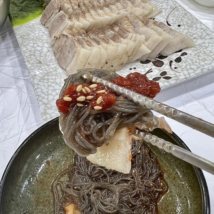  고성맛집 40년 전통 오미냉면, 웨이팅 없이 먹은 후기
