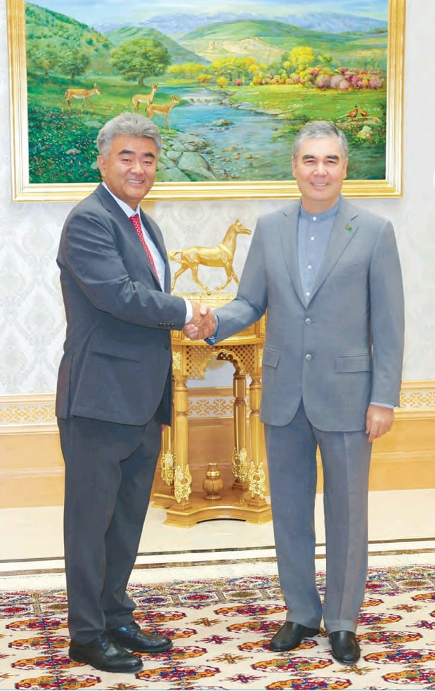 정원주 대우건설 회장, 투르크메니스탄 방문