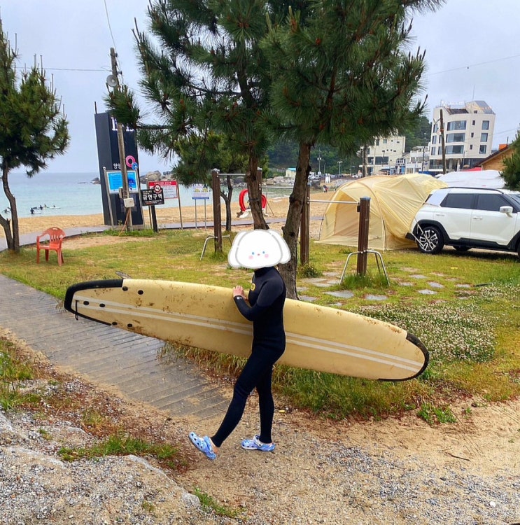  양양서핑 강습 받으러 죽도해변 망고서프 방문, 비오는 날도 서핑 가능!