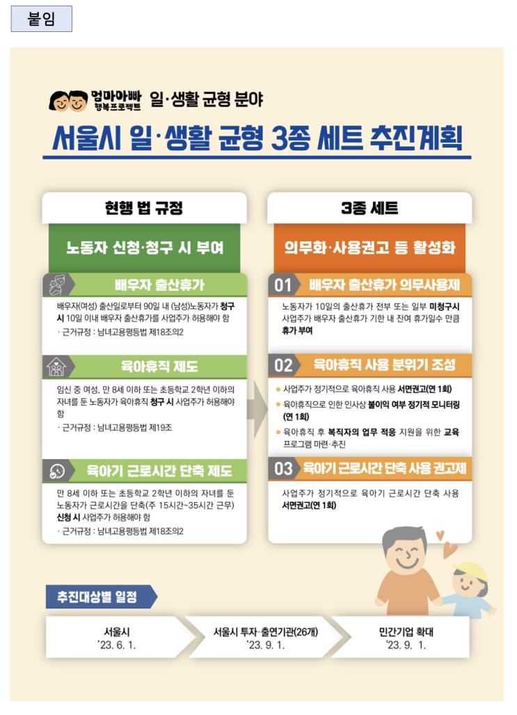  서울시, ``육아휴직·출산휴가 자유롭게 쓰세요`` 공공부터 선도적 추진